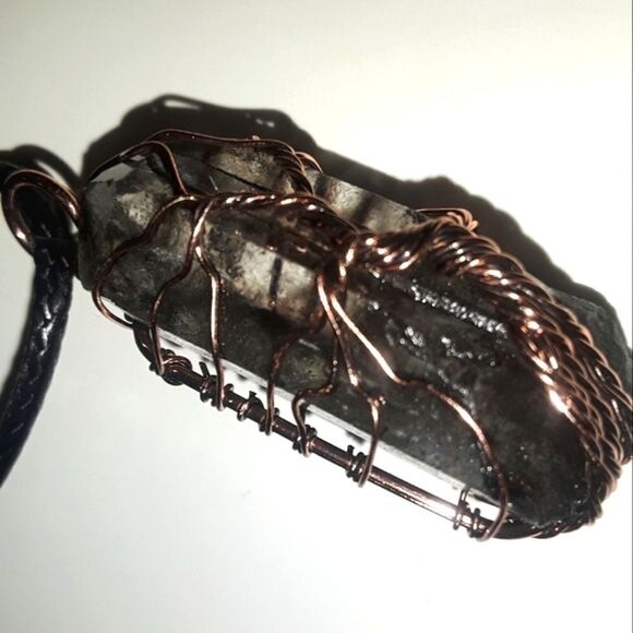 Hand crafted unisex Smokey Quartz pendant necklace - Picture 9 of 9